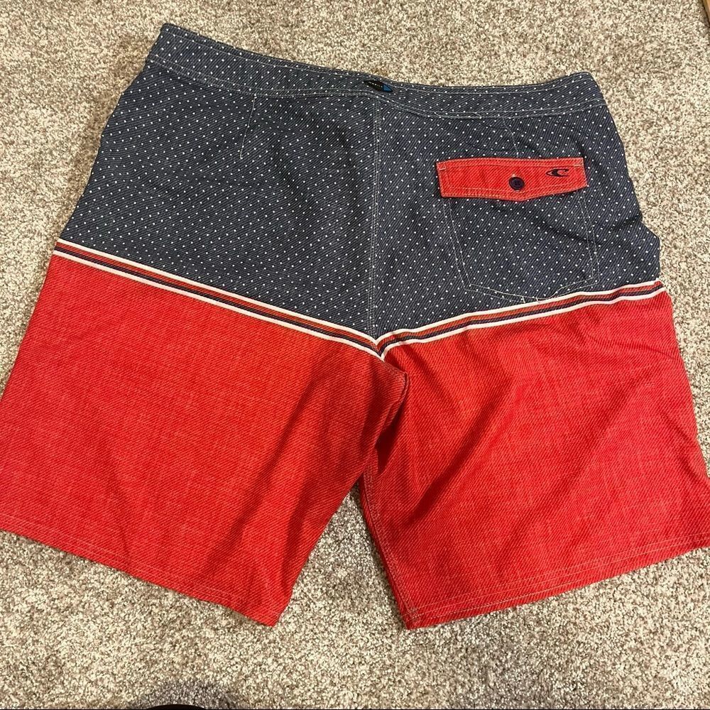O’Neill Men's Swimwear Surf Board Shorts Trunks Size 38 Stars And Stripes - Picture 2 of 6